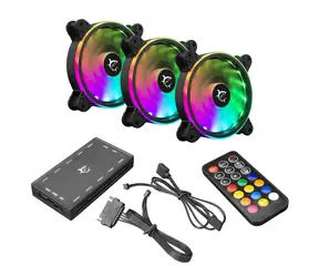 White Shark 1262-04-V NEBULA Kit 3ks černá / Sada ventilátorů / 120mm / ARGB / 25dB