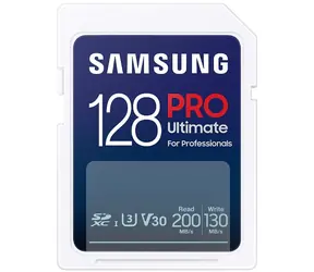SAMSUNG PRO Ultimate SDXC 128GB / Class 10 / U3 / čtení: až 200MBs / zápis: až 130MBs 