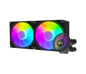 darkFlash DCS240 černá / AiO chladič CPU / 2x 120 mm / ARGB podsvícení / 800-2000 RPM / 30 dB / Intel + AMD