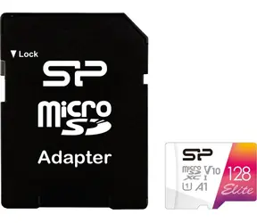 Silicon Power Elite micro SDXC 128GB + adaptér / Class 10 / UHS-I U1 / A1 / V10