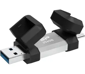 Silicon Power Mobile C51 256GB stříbrná / USB-A / USB-C 3.2