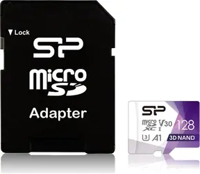 Silicon Power Superior Pro micro SDXC 128GB + adaptér / Class 10 / UHS-I U3 / V30