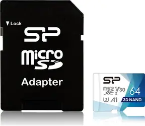 Silicon Power Superior Pro micro SDXC 64GB + adaptér / Class 10 / UHS-I U3 / V30