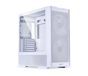 Lian Li LANCOOL 206 bílá / PC skříň / ATX / Bez zdroje / 2x USB 3.0 / průhledná bočnice 