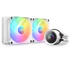 NZXT Kraken 240 RGB bílá  / 2x120mm / Fluid Dynamic Bearing / 2800 RPM / 33.88 CFM / RGB / LCD / AMD + Intel