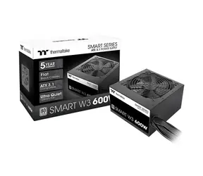 THERMALTAKE Smart W3 0600W 600W černá / ATX 3.1 / 600W / 80PLUS / 120mm ventilátor 