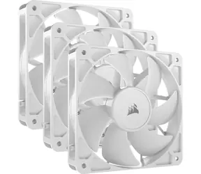 Corsair RS120 PWM 3ks bílá / 120mm / Magnetic Dome Bearing / 420-2100 RPM / 72.8 CFM / 4-Pin