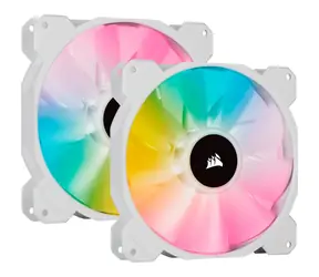 Corsair iCUE SP140 RGB ELITE Performance 2ks bílá / 140mm / Hydraulic Bearing / 1200 RPM / 68.11 CFM / 4-Pin
