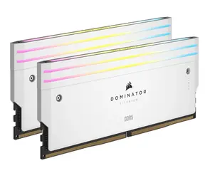 Corsair Dominator Titanium White 48GB (2x 24GB) DDR5 6000MHz / CL30 / DIMM / RGB / XMP / 1.4V