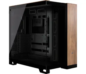 Corsair 6500X černá ořechové dřevo / E-ATX / 4x USB-A 3.2 / 1x USB-C 3.2 / bez zdroje / průhlední bočnice