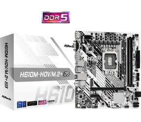 ASRock H610M-HDV/M.2+ D5 Bílá / H610 / LGA 1700 / 2x DDR5 / PCIEx16 / 1x GLAN / mATX