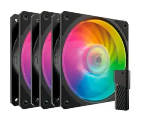 Cooler Master Mobius 120P ARGB černá 3ks / 120mm / Loop Dynamic Bearing / 30dB @ 2400 RPM / 75.2CFM / 4-Pin PWM