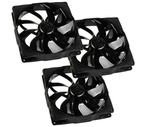 Noiseblocker NB-eLoop Fan B14-PS Black Edition 3ks / 140mm / 24.28 dB @ 1200 RPM / 83.93 CFM / 4-Pin PWM