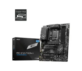 MSI PRO B760-P DDR4 II / B760 / LGA 1700 / 4x DDR4 / PCIEx16 / 1x GLAN / ATX