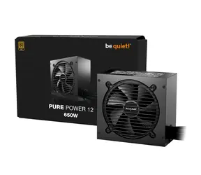 be quiet! Pure Power 12 650W / ATX 3.1 / 650W / 80 PLUS Gold / Aktivní PFC / nemodulární 
