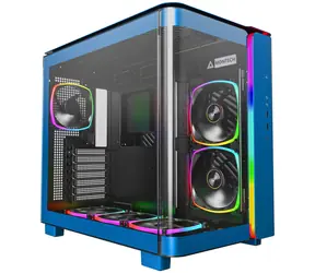 Montech KING 95 PRO modrá / ATX / 2x USB-A / 1x USB-C / 2x 140mm + 4x 120mm / bez zdroje / průhledná bočnice 