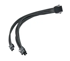 SilverStone Prodlužovací kabel 8-Pin-PCIe na 6+2-Pin-PCIe - 250mm černá