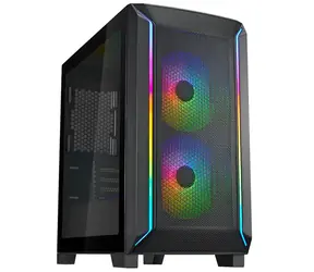 SilverStone FARA 312 černá / mATX / 2x USB-A 3.0 / 2x 140mm ARGB / bez zdroje / průhledná bočnice 