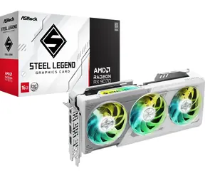 ASRock Radeon RX 9070 Steel Legend OC 16GB / 2700 Mhz / 16GB GDDR6 / 256-bit / 1x HDMI + 3x DP / 650W (8+8)