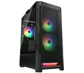 COUGAR Airface RGB černá / PC skříň / E-ATX / ATX / micro-ATX / mini-ITX / RGB / průhledná bočnice / bez zdroje 