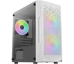 Aerocool Trinity RGB bílá / ATX / 2x USB-A 3.0 / 1x USB-A 2.0 / 2x 140mm / 1x 120mm / bez zdroje / průhledná bočnice 