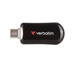 Verbatim Plectra 64GB černá / Flash Disk / USB-C 3.0 / až 100 MBs
