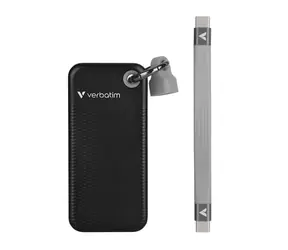 Verbatim Pocket SSD Externí disk 2TB černá / USB-C 3.2 Gen 2 / R: 1000MBs / W: 1000MBs 