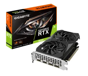 GIGABYTE GeForce RTX 3050 Windforce OC V2 6GB / 1042-1477 MHz /  6GB GDDR6 / 96-bit / 2x HDMI & 2x DP / 70W