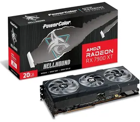PowerColor Hellhound Radeon RX 7900 XT 20GB OC / 2500 MHz / 20GB GDDR6 / 320-bit / 1x HDMI + 3x DP / 750W (8+8+8)