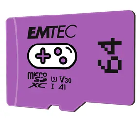 EMTEC MicroSD Gaming Card 64GB SDXC CL.10 / UHS1 U3 V30 A1 / čtení: 100MBs / zápis: 50MBs