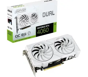 ASUS Dual GeForce RTX 4060 OC EVO 8GB bílá / 1830 - 2535Mhz / 8GB GDDR6 / 128bit / 1x HDMI + 3x DP / (8)