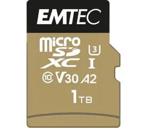 EMTEC microSD 1TB / UHS-I U3 V30 A2 / čtení: 100MBs / zápis: 100MBs