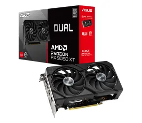 ASUS Radeon RX 9060 XT DUAL 8GB / 3130MHz / 8GB GDDR6 / 1x HDMI + 2x DP / 450W (8)