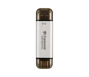 Transcend ESD310S Externí SDD 2TB Stříbrná / USB-C 3.2 Gen 2 / R: 1000MBs / W: 550MBs