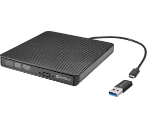 Sandberg USB-C/A DVD Drive externí mechanika / černá