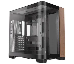 Antec C8 Curve Wood / E-ATX / 2x USB-A 3.0 / 1x USB-C 3.0 / bez zdroje / průhledná bočnice 