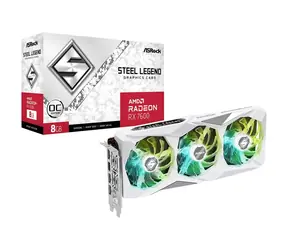 ASRock Radeon RX 7600 Steel Legend 8G CO / 2320 MHz / 8GB GDDR6 / 128-bit / 1x HDMI + 3x DP / (8)