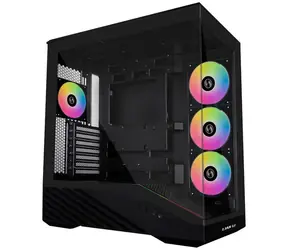 Lian Li Vector V100 černá / ATX / mATX / mini-ITX / 2xUSB 3.0 + 1xUSB 3.1 / ATX / RGB / bez zdroje / průhledná bočnice