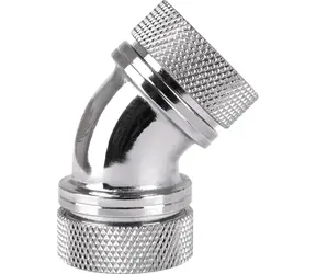 Thermaltake Pacific G1/4 PETG Tube 45-Degree Dual Compression Adapter stříbrná