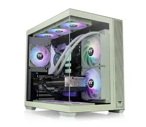 Thermaltake View 380 TG ARGB zelená / ATX / 2x USB-A 3.0 / 1x USB-C / 4x120mm / bez zdroje / průhledná bočnice 
