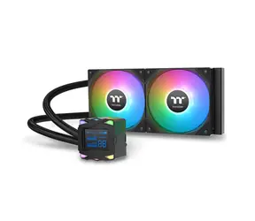 Thermaltake LA240-S ARGB 2.4" LCD černá / AIO vodní chladič CPU / 2x 120mm / 2500 RPM @ 38.35 dB / 79.3 CFM 