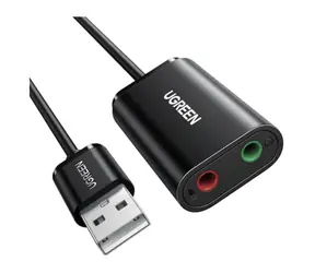 Ugreen externí USB zvuková karta / 3.5 mm mini jack / 15cm 