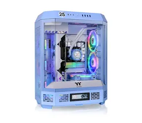 Thermaltake The Tower 600 modrá / ATX / 4x USB-A 3.2 / 1x USB-C 3.2 / 2x140mm / bez zdroje / průhledná bočnice 