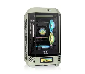 Thermaltake The Tower 250 světle zelená / mini ITX / 1x USB-C / 2x USB-A / bez zdroje / průhledná bočnice  