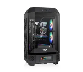 Thermaltake The Tower 250 černá / mini ITX / 1x USB-C / 2x USB-A / bez zdroje / průhledná bočnice  