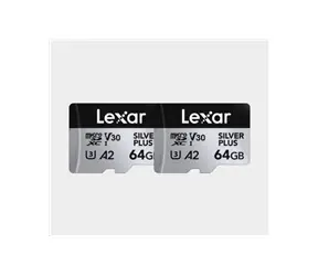 Lexar Professional SILVER PLUS microSDXC 64GB 2 ks / čtení: 205MBps / zápis: 100MBps / UHS-I / V30
