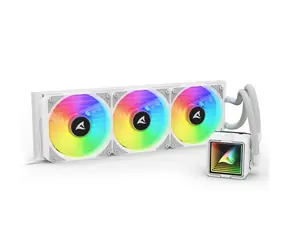 Sharkoon S100 ARGB bílá / 3x 120mm / 35 dB @ 2200 RPM / 77.66 CFM / AMD + Intel