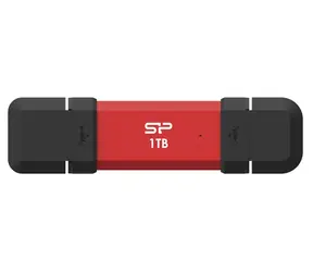 Silicon Power DS72 1TB červená / USB-A + USB-C 3.2 Gen 2 / R: 1050MBs / W: 850MBs