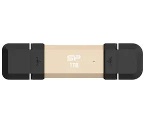 Silicon Power DS72 1TB zlatá / USB-A + USB-C 3.2 Gen 2 / R: 1050MBs / W: 850MBs
