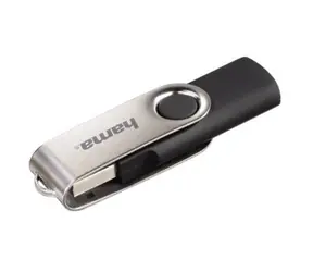 Hama rotate FlashPen černá/stříbrná / USB 2.0 / 128 GB / 6 MB/s 